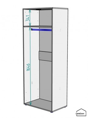 Шкаф Linnea MHR-2PO 2050х800х510 (Белый-М 11.1.2) в Златоусте - zlatoust.ok-mebel.com | фото 3