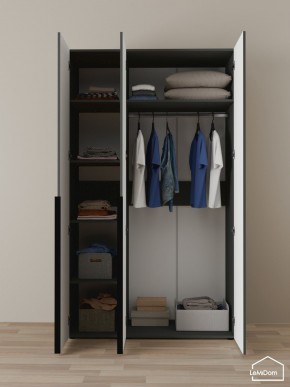 Шкаф Linnea MHR-3-1 2050х1200х510 (Графит-М 11.1.25) в Златоусте - zlatoust.ok-mebel.com | фото 4