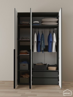 Шкаф Linnea MHR-3-2 2050х1200х510 (Графит-М 11.1.25) в Златоусте - zlatoust.ok-mebel.com | фото 5