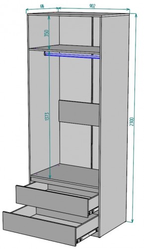 Шкаф Мальта H186 в Златоусте - zlatoust.ok-mebel.com | фото 2