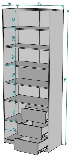 Шкаф Мальта H190 в Златоусте - zlatoust.ok-mebel.com | фото 2