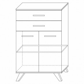 Шкаф низкий Вега Скандинавия в Златоусте - zlatoust.ok-mebel.com | фото 7