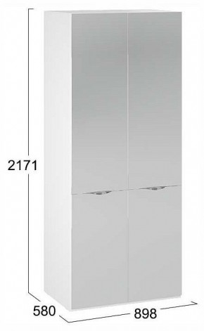 Шкаф платяной Глосс СМ-319.07.004 в Златоусте - zlatoust.ok-mebel.com | фото 4