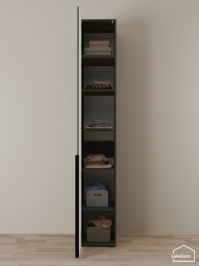 Шкаф с антресолью Linnea MHR-1A-2 2450х400х510 (Графит-М 11.1.25) в Златоусте - zlatoust.ok-mebel.com | фото 4