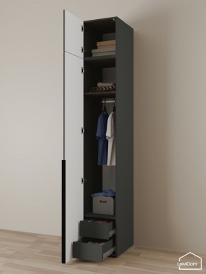 Шкаф с антресолью Linnea MHR-1A-3 2450х400х510 (Графит-М 11.1.25) в Златоусте - zlatoust.ok-mebel.com | фото 5