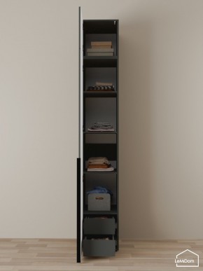 Шкаф с антресолью Linnea MHR-1A-4 2450х400х510 (Графит-М 11.1.25) в Златоусте - zlatoust.ok-mebel.com | фото 4