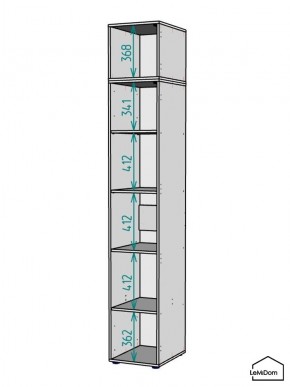 Шкаф с антресолью Linnea MHR-1POA-2 2450х400х510 (Белый-М 11.1.1) в Златоусте - zlatoust.ok-mebel.com | фото 3