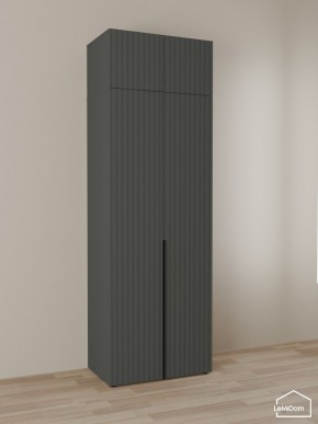 Шкаф с антресолью Linnea MHR-2A-2 2450х800х510 (Графит-М 11.1.25) в Златоусте - zlatoust.ok-mebel.com | фото