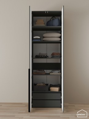 Шкаф с антресолью Linnea MHR-2A-3 2450х800х510 (Графит-М 11.1.25) в Златоусте - zlatoust.ok-mebel.com | фото 5