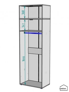 Шкаф с антресолью Linnea MHR-2POA-1 2450х800х510 (Белый-М 11.1.1) в Златоусте - zlatoust.ok-mebel.com | фото 3