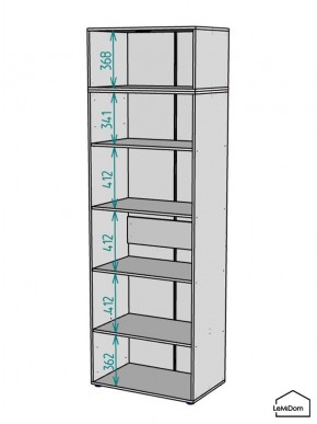 Шкаф с антресолью Linnea MHR-2POA-2 2450х800х510 (Белый-М 11.1.1) в Златоусте - zlatoust.ok-mebel.com | фото 3