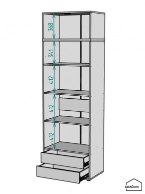 Шкаф с антресолью Linnea MHR-2POA-4 2450х800х510 (Белый-М 11.1.1) в Златоусте - zlatoust.ok-mebel.com | фото 3