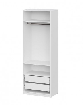 Шкаф ШК-5 + 2 полки + ящики (800) Белый текстурный в Златоусте - zlatoust.ok-mebel.com | фото 3
