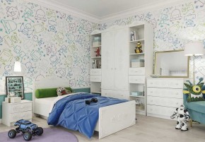 KI-KI СД450.1 Стеллаж 450 с ящ (белый/белое дерево) в Златоусте - zlatoust.ok-mebel.com | фото 4
