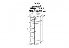 KI-KI ШДУ765.1 Шкаф угловой (белый/белое дерево) в Златоусте - zlatoust.ok-mebel.com | фото 2