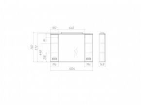 Шкаф-зеркало Cube 100 Эл. Домино (DC5013HZ) в Златоусте - zlatoust.ok-mebel.com | фото 2