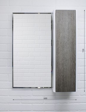 Шкаф-зеркало Uno 60 Дуб серый левый/правый Домино (DU1503HZ) в Златоусте - zlatoust.ok-mebel.com | фото 7