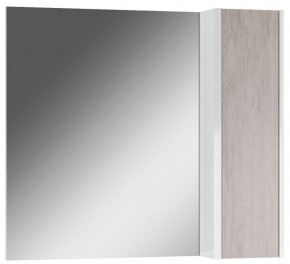 Шкаф-зеркало Uno 80 Дуб серый левый/правый Домино (DU1504HZ) в Златоусте - zlatoust.ok-mebel.com | фото 1