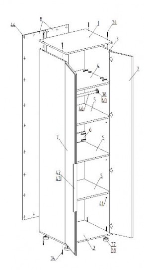 Спальный гарнитур "Лео" (модульный) в Златоусте - zlatoust.ok-mebel.com | фото 11