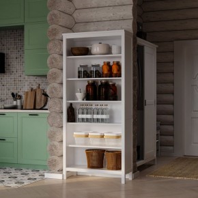 Стеллаж 00 Кантри, массив сосны, цвет белый в Златоусте - zlatoust.ok-mebel.com | фото 4