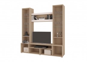 Стенка АНТАЛИЯ 2 (Сонома/Графит софт) в Златоусте - zlatoust.ok-mebel.com | фото 2