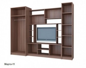 Стенка Марта 11 (Ясень темный/светлый) в Златоусте - zlatoust.ok-mebel.com | фото 3