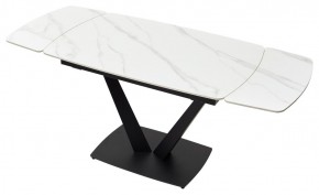Стол ALATRI 120 MATT WHITE MARBLE SOLID CERAMIC / BLACK, ®DISAUR в Златоусте - zlatoust.ok-mebel.com | фото 4