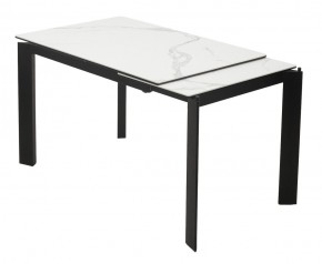 Стол CORNER 120 HIGH GLOSS STATUARIO керамика, стекло/ черный каркас, ®DISAUR в Златоусте - zlatoust.ok-mebel.com | фото 3