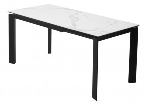 Стол CORNER 120 HIGH GLOSS STATUARIO керамика, стекло/ черный каркас, ®DISAUR в Златоусте - zlatoust.ok-mebel.com | фото 5