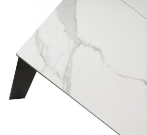 Стол CORNER 120 HIGH GLOSS STATUARIO керамика, стекло/ черный каркас, ®DISAUR в Златоусте - zlatoust.ok-mebel.com | фото 8