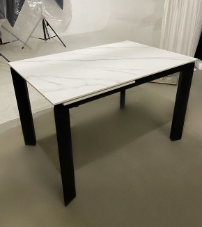 Стол CORNER 120 MATT WHITE MARBLE SOLID CERAMIC / BLACK, ®DISAUR в Златоусте - zlatoust.ok-mebel.com | фото 2