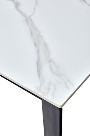 Стол CORNER 120 MATT WHITE MARBLE SOLID CERAMIC / BLACK, ®DISAUR в Златоусте - zlatoust.ok-mebel.com | фото 3