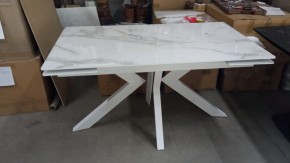Стол Кентукки 3 140 БЕЛЫЙ МРАМОР, стекло / БЕЛЫЙ, М-City в Златоусте - zlatoust.ok-mebel.com | фото 2