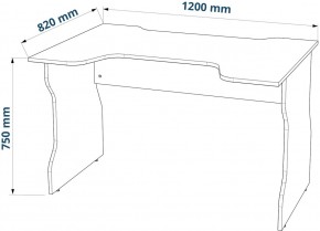Стол компьютерный ВАРДИГ K1 120x82, антрацит/лайм в Златоусте - zlatoust.ok-mebel.com | фото 3