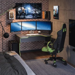Стол компьютерный ВАРДИГ K1 120x82, антрацит/лайм в Златоусте - zlatoust.ok-mebel.com | фото 4