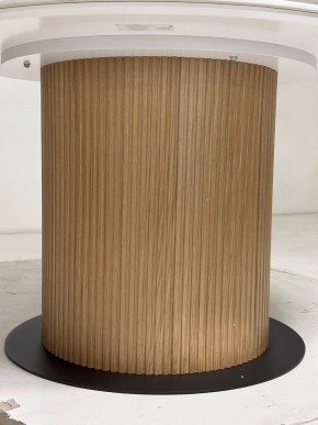 Стол MESA D120 цвет БЕЛЫЙ МРАМОР M326 / Каркас OAK, ®DISAUR в Златоусте - zlatoust.ok-mebel.com | фото 4
