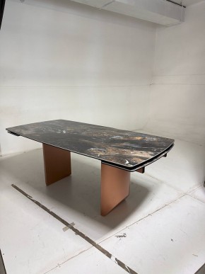 Стол ПУАНТО 200 TITANIUM LAWA NERO, керамика / МЕДЬ каркас М-City в Златоусте - zlatoust.ok-mebel.com | фото 4