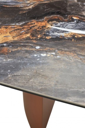 Стол ПУАНТО 200 TITANIUM LAWA NERO, керамика / МЕДЬ каркас М-City в Златоусте - zlatoust.ok-mebel.com | фото 7