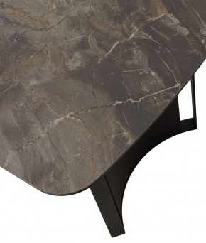 Стол RASMUS 160 KL-80 Серый мрамор, итальянская керамика / черный каркас, ®DISAUR в Златоусте - zlatoust.ok-mebel.com | фото 9