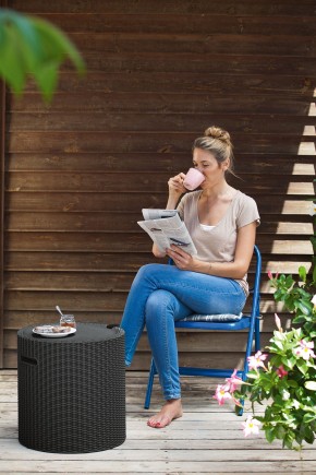 Столик-холодильник Кул-Стул (Cool stool) графит в Златоусте - zlatoust.ok-mebel.com | фото