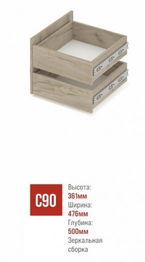 СТОУН С32 Шкаф 3-х створчатый с ящиками (венге/дуб млечный) в Златоусте - zlatoust.ok-mebel.com | фото 3