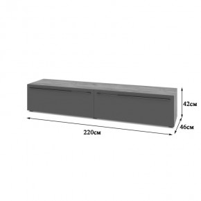 СТОУН С72 Тумба ТВ (золотой дуб/графит) в Златоусте - zlatoust.ok-mebel.com | фото 2