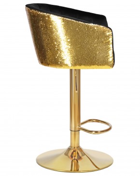 Стул барный DOBRIN DARCY GOLD SHINY, черный велюр с золотыми пайетками в Златоусте - zlatoust.ok-mebel.com | фото 3