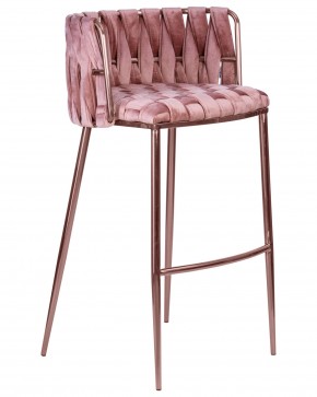 Стул барный DOBRIN EMMA ROSE GOLD, розовый велюр (VF-10) в Златоусте - zlatoust.ok-mebel.com | фото 2