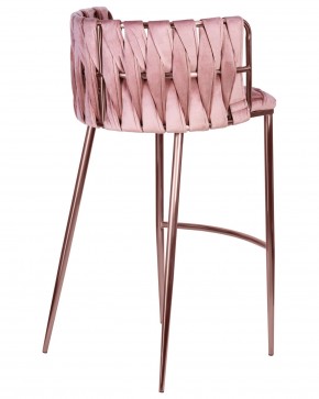 Стул барный DOBRIN EMMA ROSE GOLD, розовый велюр (VF-10) в Златоусте - zlatoust.ok-mebel.com | фото 4