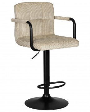 Стул барный DOBRIN KRUGER ARM BLACK, бежевый вельвет (LAR-E2041-04) в Златоусте - zlatoust.ok-mebel.com | фото