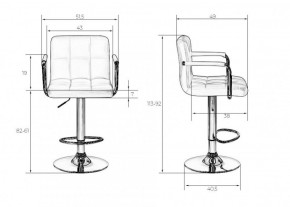 Стул барный DOBRIN KRUGER ARM LM-5011 (красный) в Златоусте - zlatoust.ok-mebel.com | фото 2