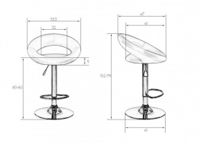 Стул барный DOBRIN MIRA LM-5001 (красный) в Златоусте - zlatoust.ok-mebel.com | фото 3