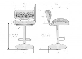 Стул барный DOBRIN MORGAN, цвет зеленый глянец PU 1890-14 в Златоусте - zlatoust.ok-mebel.com | фото 4