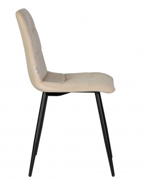 Стул обеденный DOBRIN CHILLY, Бежевый Holland 07, основание черный в Златоусте - zlatoust.ok-mebel.com | фото 4